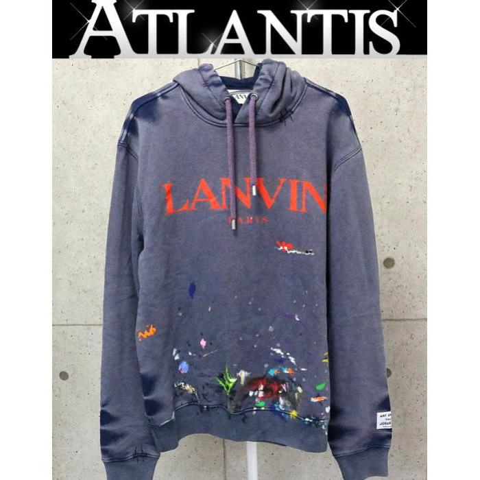 LANVIN 銀座店 ギャラリーデプト パーカーペイント加工 グレー LANVIN 銀座店 ギャラリーデプト パーカーペイント加工 グレー