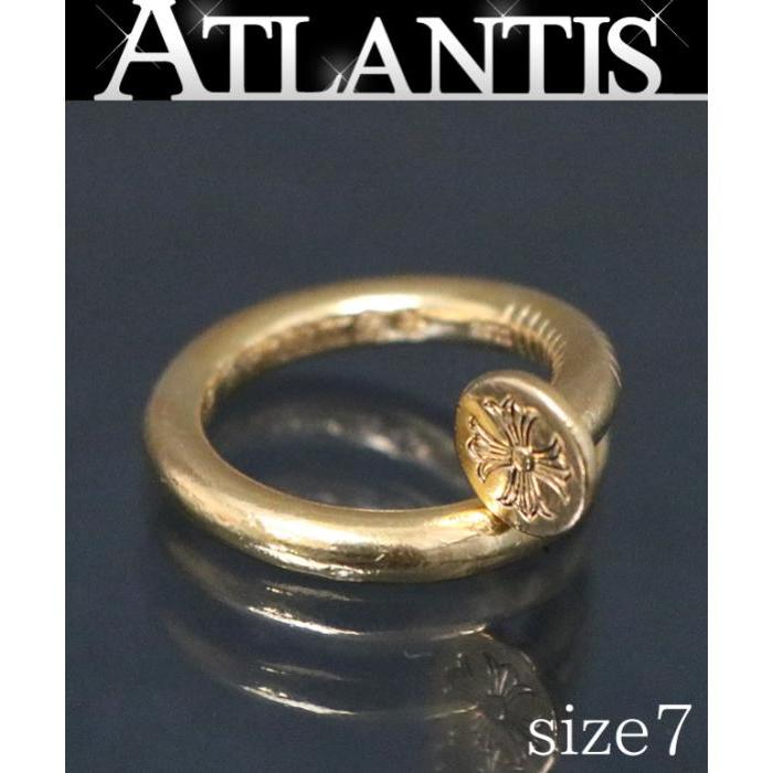 CHROME HEARTS 銀座店 クロムハーツ 22K フラット ネイル リング 約7号  