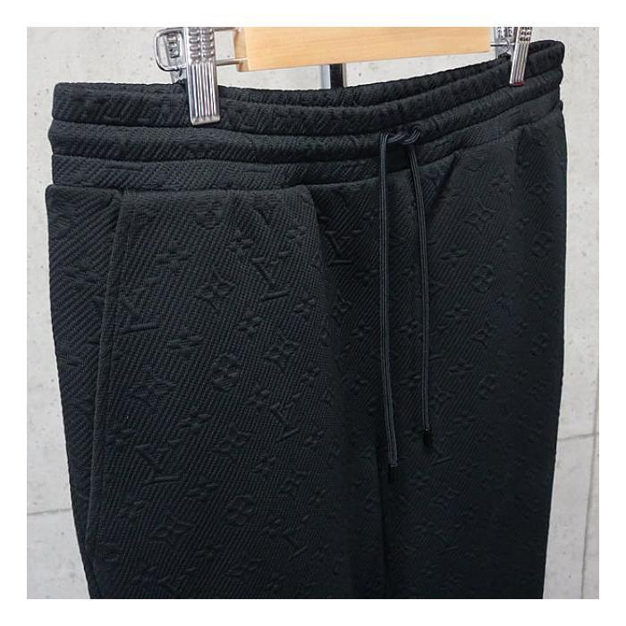 LOUIS VUITTON ジョガーパンツ ブラック LOUIS VUITTON 銀座店 ルイヴィトン 美品 モノグラム ジョガー