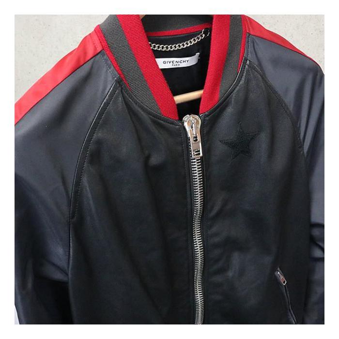 GIVENCHY 銀座店 ジバンシー レザー切り替え ボンバージャケット GIVENCHY 銀座店 ジバンシー レザー切り替え ボンバージャケット
