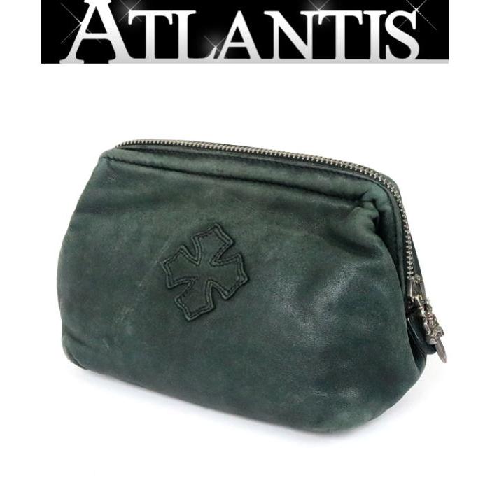 □ Chrome Hearts ヘビーレザー ポーチ CHプラスダガーチャーム□ □ Chrome Hearts ヘビーレザー ポーチ CHプラスダガーチャーム□