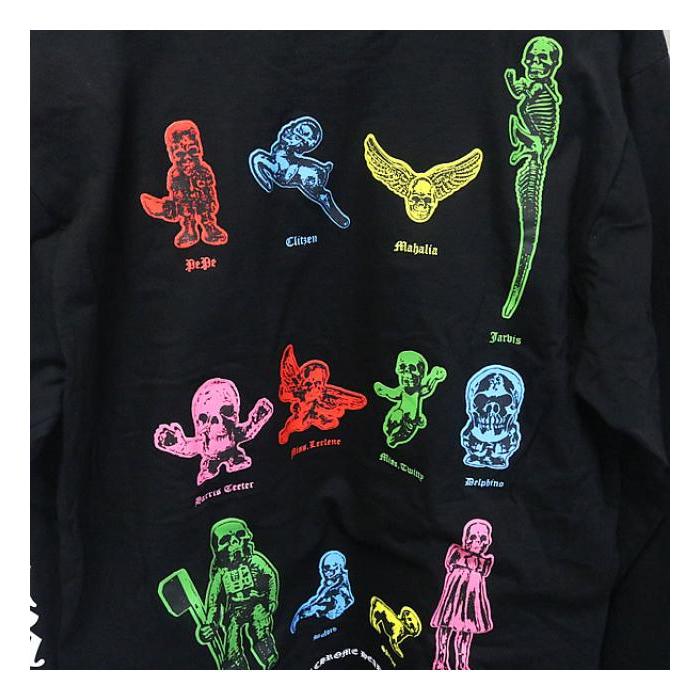 【正規販売店】 銀座店 新品 クロムハーツ FOTI マルチカラー ロングTシャツ 長袖 ロンT メンズ size:L 黒 【1603762543】(56049円)