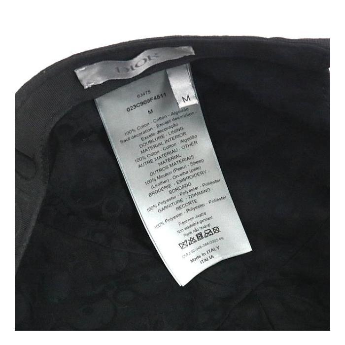 Christian Dior ブラック ワークキャップ 57cm DIOR | CD Icon キャップ コットンギャバジン