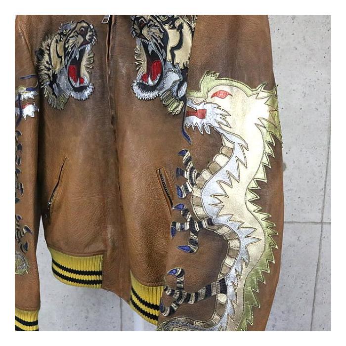 GUCCI 銀座店 グッチ タイガードラゴン ヴィンテージ加工 レザー GUCCI 銀座店 グッチ タイガードラゴン ヴィンテージ加工 レザー