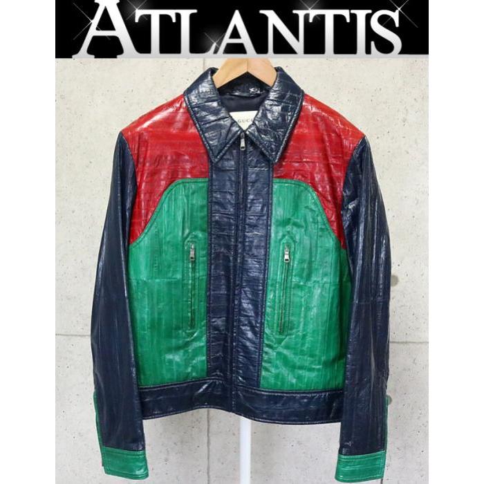 GUCCI レザー ジャケット 50