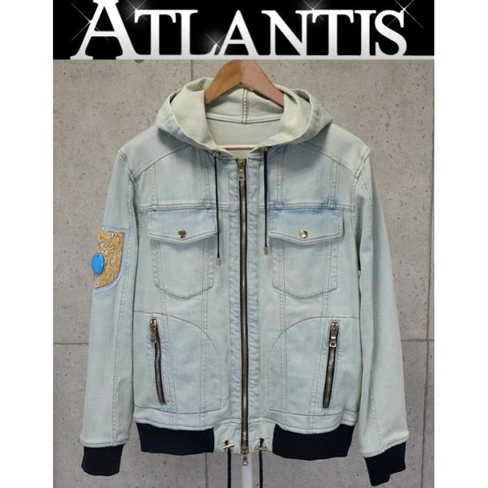 BALMAIN（バルマン） 銀座店 SALE ターコイズ ワッペン デニム ジップ