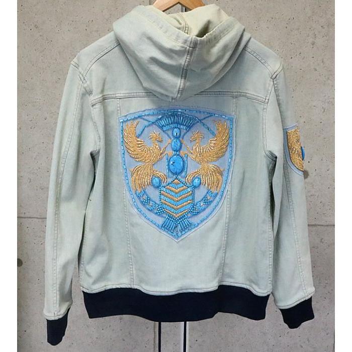 BALMAIN（バルマン） 銀座店 SALE ターコイズ ワッペン デニム ジップ