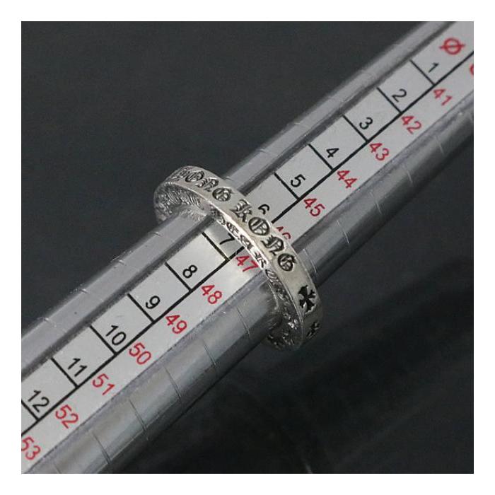 銀座店 クロムハーツ 【香港限定】スペーサーリング 3mm 指輪 SV925 約 