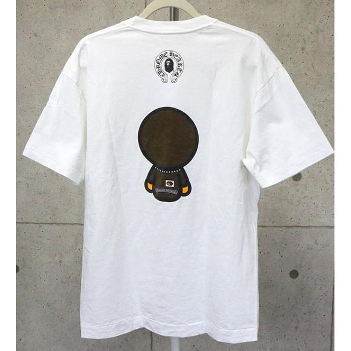 A BATHING APE コラボTシャツ メンズ スクロール ラベル 半袖 size:L