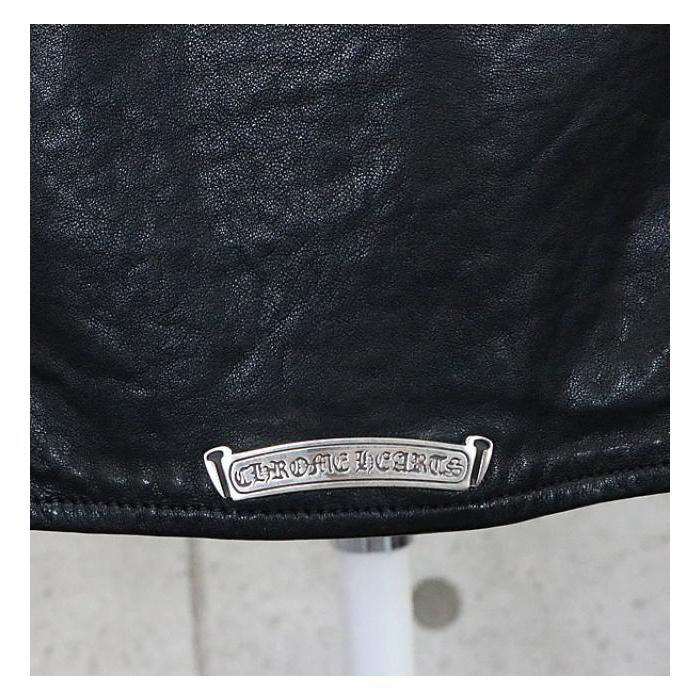 CHROME HEARTS クロムハーツ ライダースベストXL 極美品】CHROME HEARTS クロムハーツ ラージクロス レザーベスト