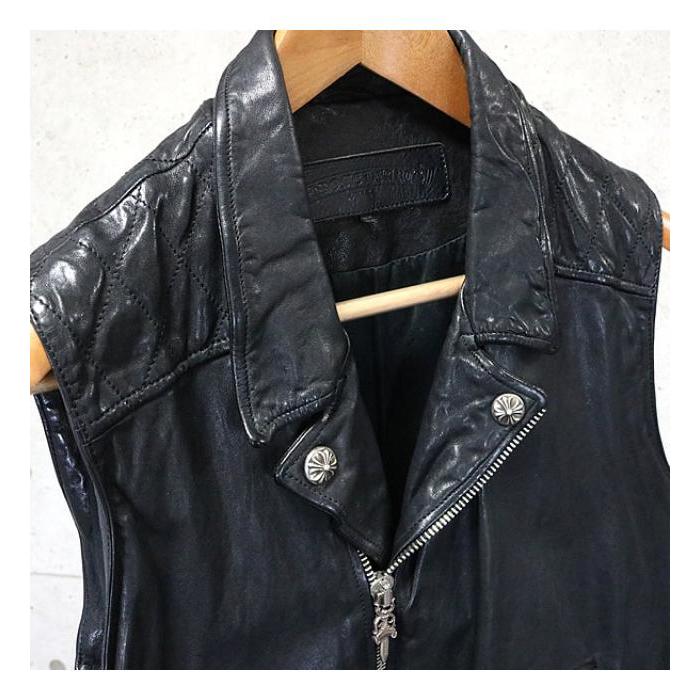 CHROME HEARTS クロムハーツ ライダースベストXL CHROME HEARTS ライダースベスト