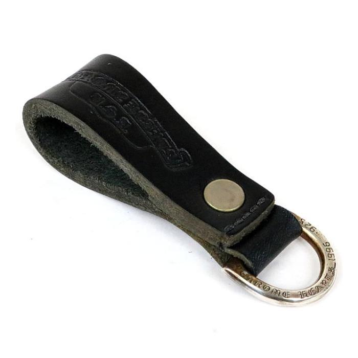 CHROME HEARTS 銀座店 クロムハーツ Dリング ストラップ メンズ レザー シルバーSV925 黒 101388 Chrome Hearts - CHROME HEARTS 銀座店 クロムハーツ Dリング