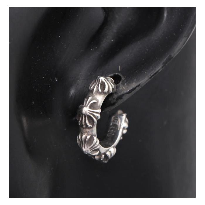 クロムハーツ クロスバンド フープ ピアス SV925 CHROME HEARTS（クロムハーツ） 銀座店 クロスバンド フープ ピアス