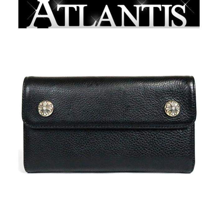 銀座店 クロムハーツ 新品 クロスボタン ウェーブ ウォレット 三つ折り 