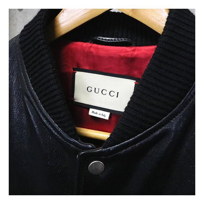 GUCCI 銀座店 グッチ タイガー ビーズ レザー スタジャン メンズ size  