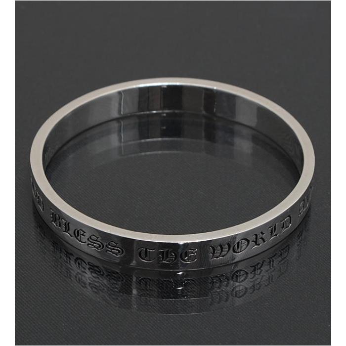 クロムハーツ　ブレスレット　スペーサーバングル クロムハーツスペーサーバングル9mmGodBlessTheWorld|クロム