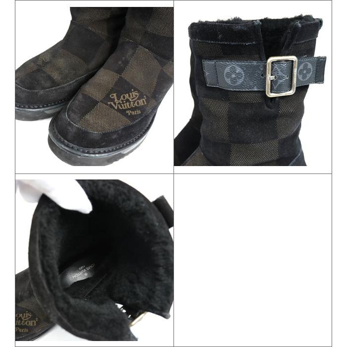 銀座店 ルイ・ヴィトン コージーライン NIGO ムートンブーツ 靴 メンズ size:7.５ 黒｜atlantis｜06