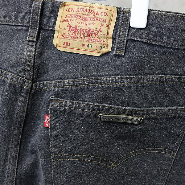 銀座店 美品 クロムハーツ リーバイス 501 LEVI'S デニムパンツ クロスパッチ 36インチ 黒｜atlantis｜03