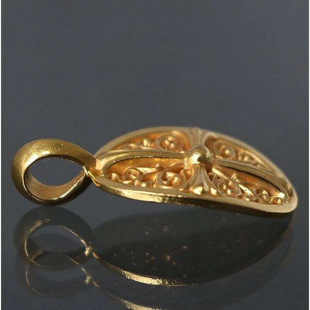 22k ゴールドクロス　メダル　オーバルネックレス CHROME HEARTS 銀座店 クロムハーツ 22K クラシック オーバル