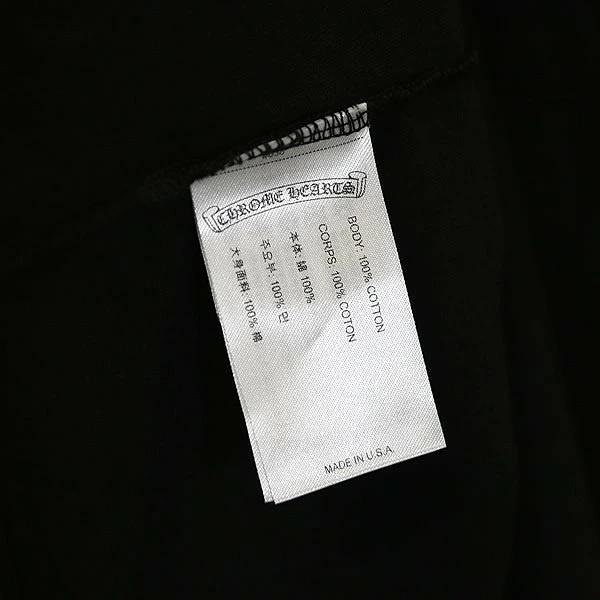 【在庫処分大セール！】CHROME HEARTS 新宿店 クロムハーツ 新品 袖×ネック ロゴプリント ロングスリーブ Ｔシャツ 長袖 メンズ size:L 黒 30214の画像