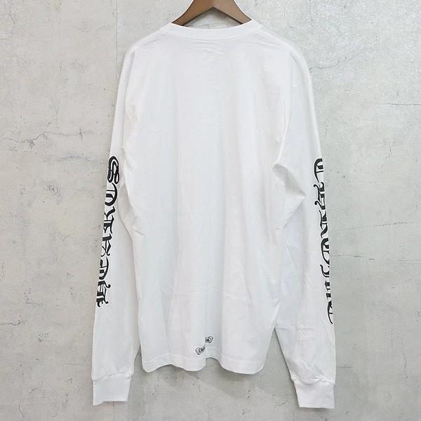 【在庫処分大セール！】CHROME HEARTS 新宿店 クロムハーツ 新品 袖×ネック ロゴプリント  ロンT 長袖 メンズ size:XL 白 30215の画像