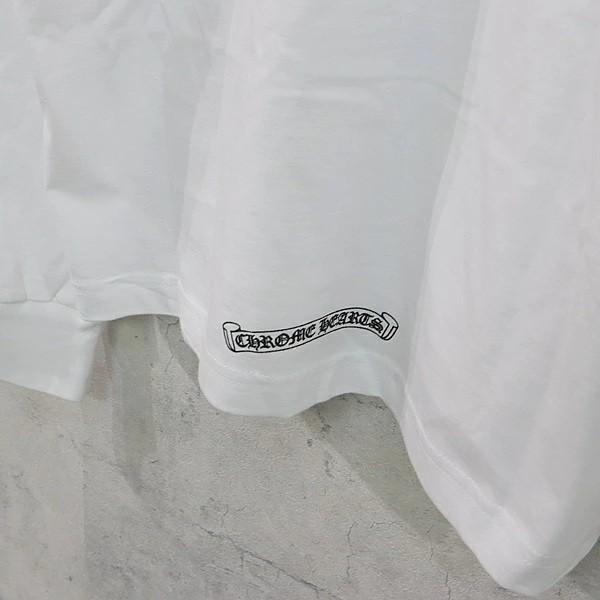【在庫処分大セール！】CHROME HEARTS 新宿店 クロムハーツ 新品 袖×ネック ロゴプリント  ロンT 長袖 メンズ size:XL 白 30215の画像