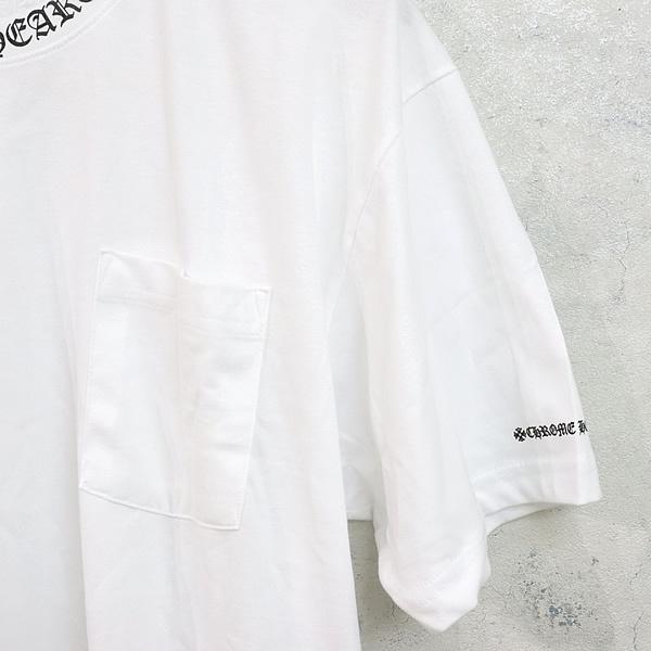 【在庫処分大セール！】CHROME HEARTS 新宿店 クロムハーツ 新品  袖×ネック ロゴプリント Tシャツ 半袖 メンズ size:XL 白 30216の画像