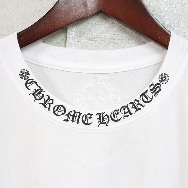 【在庫処分大セール！】CHROME HEARTS 新宿店 クロムハーツ 新品  袖×ネック ロゴプリント Tシャツ 半袖 メンズ size:XL 白 30216の画像