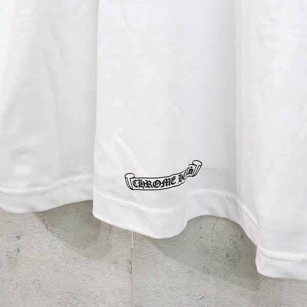 【在庫処分大セール！】CHROME HEARTS 新宿店 クロムハーツ 新品  袖×ネック ロゴプリント Tシャツ 半袖 メンズ size:XL 白 30216の画像