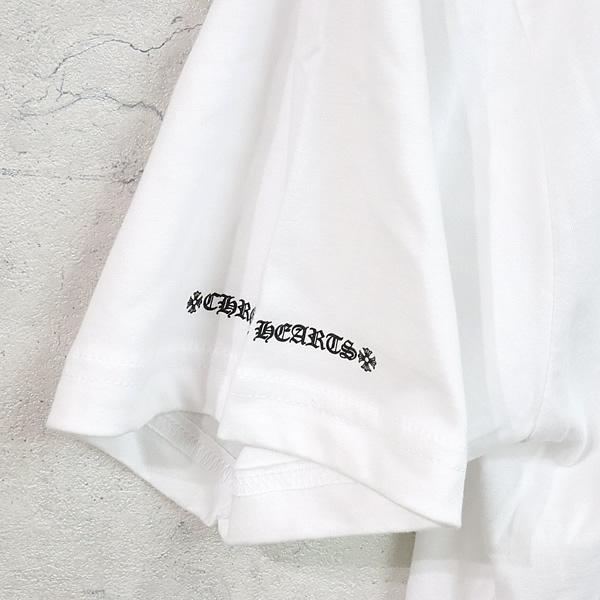【在庫処分大セール！】CHROME HEARTS 新宿店 クロムハーツ 新品  袖×ネック ロゴプリント Tシャツ 半袖 メンズ size:XL 白 30216の画像