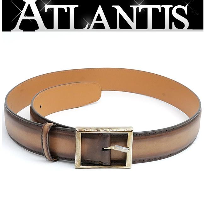 【中古】ベルルッティ Berluti レザー ベルト 【サイズ85/34】 Berluti 銀座店 ベルルッティ 美品 クラシック レザー ベルト