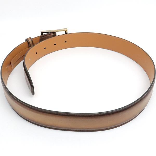 ベルルッティ　茶　ベルト Berluti 銀座店 ベルルッティ 美品 クラシック レザー ベルト