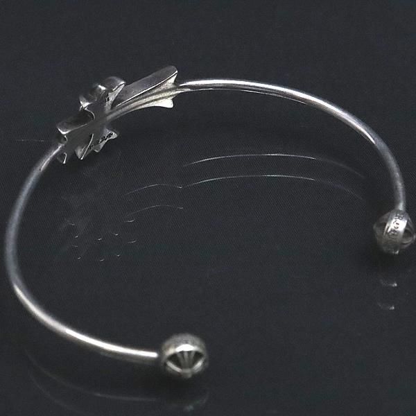 CHROME HEARTS シルバーバングル CHROME HEARTS(クロムハーツ) BANGLE DOUBLE DOGシルバー