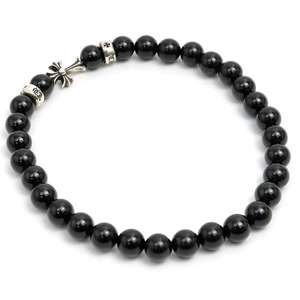 クロムハーツ ビーズブレスレット オニキスビーズ6mm SV925 CHROME