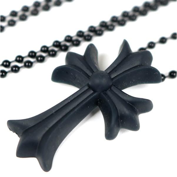 CHROME HEARTS ブラック ラバーネックレス