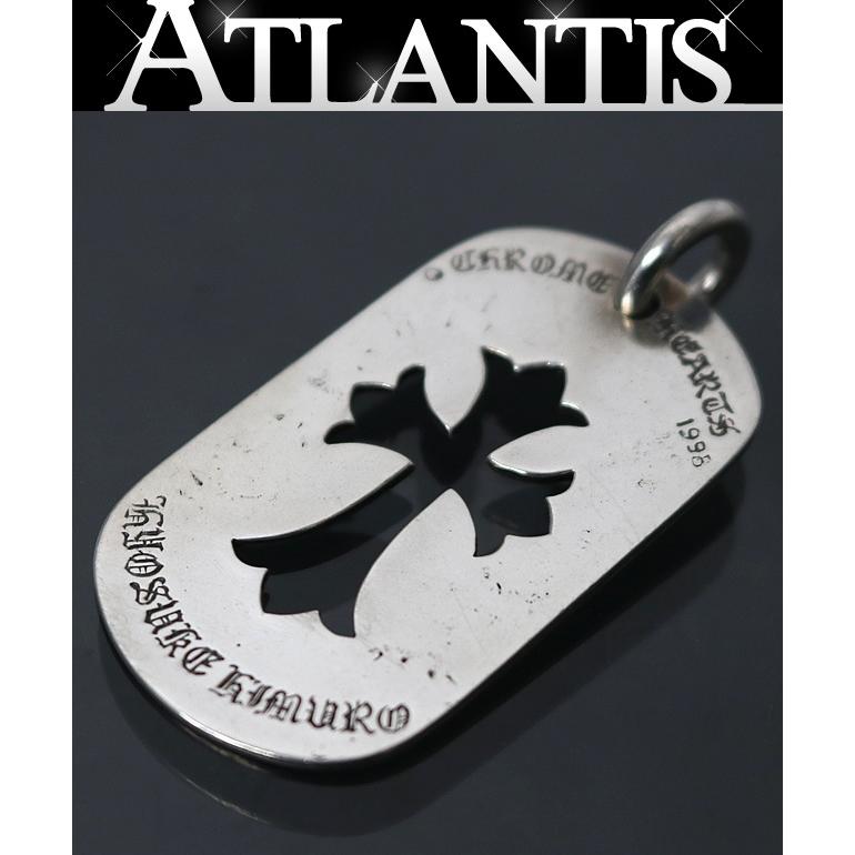 【鑑定済】正規品 クロムハーツ 氷室京介 カットアウトクロス ラージ ドッグタグ CHROME HEARTS 銀座店 クロムハーツ 氷室京介 ラージ ドッグタグ