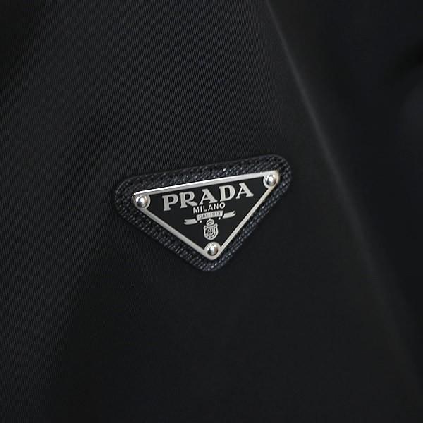 新品同様 プラダ ボンバージャケット トライアングルロゴプレート付き 黒 М PRADA - 新品同様 プラダ ボンバージャケット トライアングルロゴ