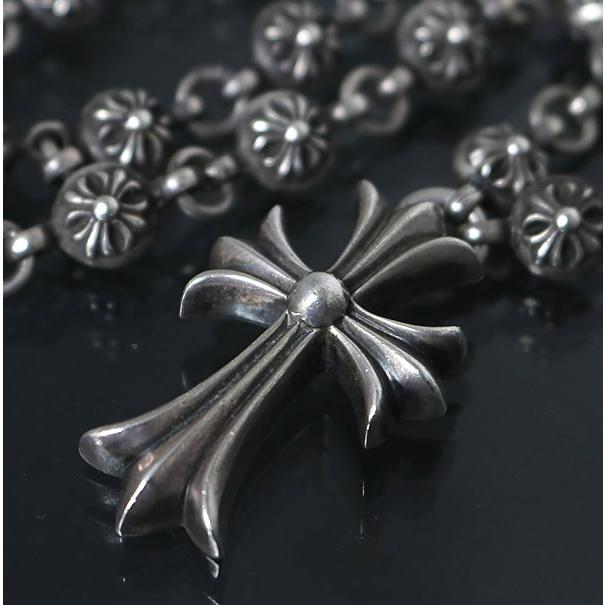 CHROME HEARTS 銀座店 クロムハーツ インボイス付き スモールCHクロス クロスボール ネックレス 20インチ シルバー ...
