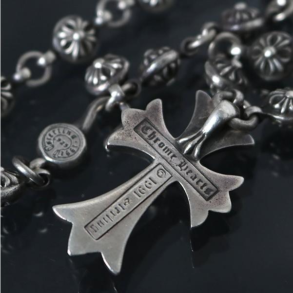 CHROME HEARTS 銀座店 クロムハーツ インボイス付き スモールCHクロス クロスボール ネックレス 20インチ シルバー ...