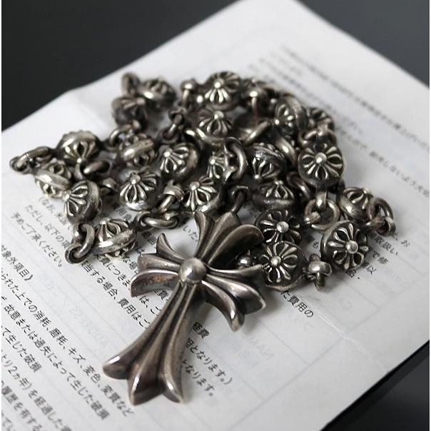 CHROME HEARTS 銀座店 クロムハーツ インボイス付き スモールCHクロス クロスボール ネックレス 20インチ シルバー ...