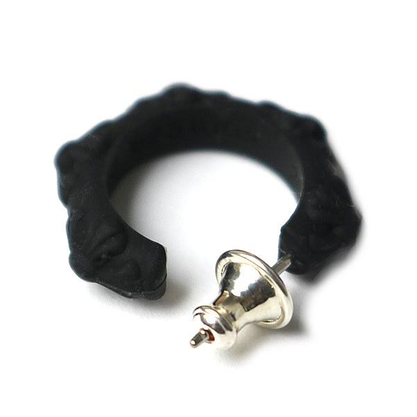 Chrome Heartsシリコンフープピアス ブラック 片耳　新品未使用 CHROME HEARTS 銀座店 クロムハーツ 新品 SALE シリコンラバー クロス