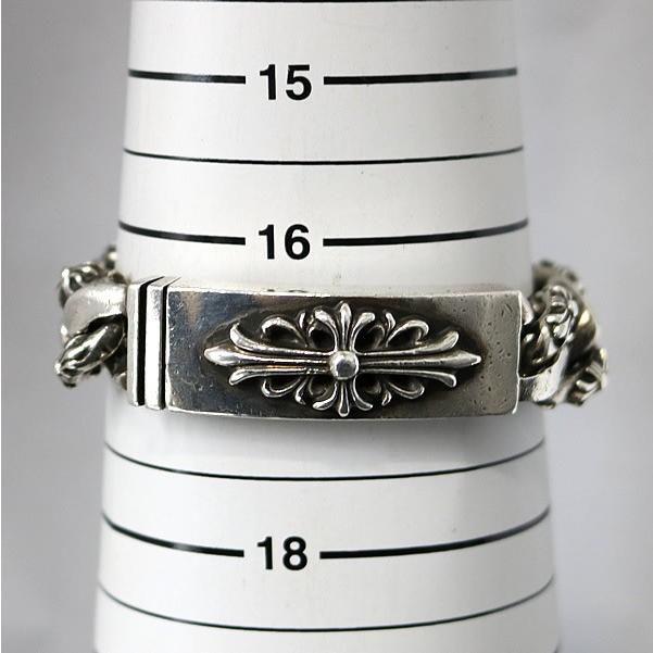 クロムハーツ　フローラルクロスIDファンシーリンク ブレスレット　2コマ CHROME HEARTS / クロムハーツ フローラルクロス IDブレスレット