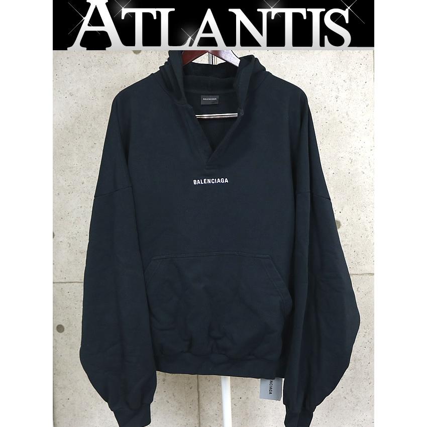 BALENCIAGA 銀座店 バレンシアガ 新品 Polo Hoodie パーカー ロゴ刺繍