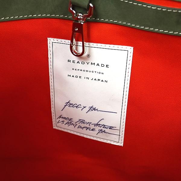 READYMADE 銀座店 レディメイド トートバッグ 英字プリント ヴィンテージコットン メンズ カーキ 101465 READYMADE 銀座店 レディメイド トートバッグ 英字プリント