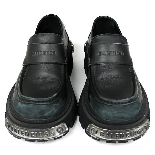 BALENCIAGA 銀座店 バレンシアガ ロゴプレート トラクター ローファー