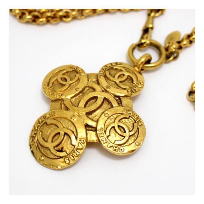 広尾店】シャネル CHANEL ヴィンテージ 5Pココマーク ロングネックレス