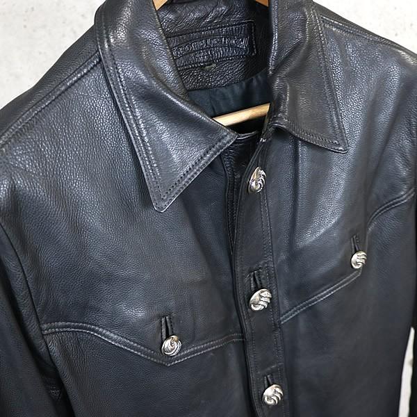 CHROME HEARTS 正規品 レザージャケット クロスボールボタン 本革 CHROME HEARTS（クロムハーツ） LEATHER TAILORED JACKET クロスボール