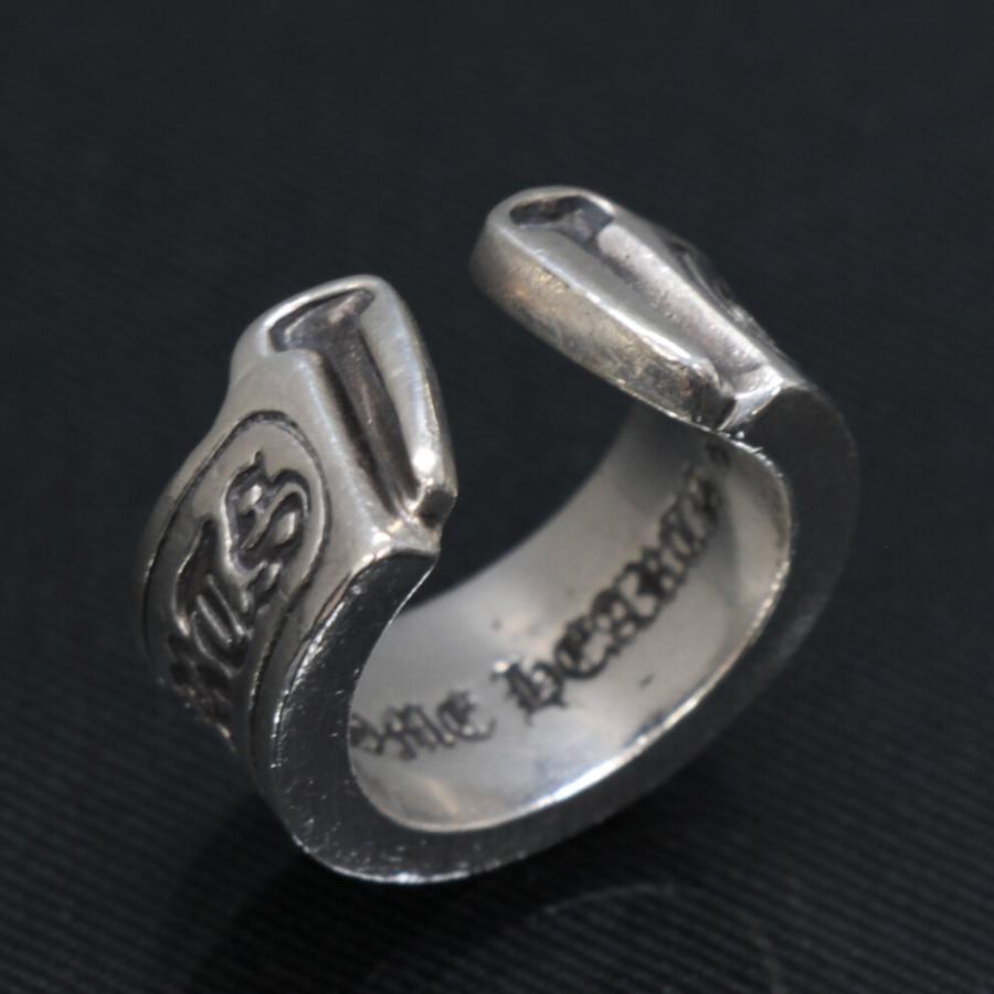 CHROME HEARTS 銀座店 クロムハーツ ラージ スクロールラベル リング 指輪 メンズ SV925 約8号 101586 ...