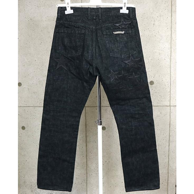 専用 CHROME HEARTS フレアニー スターレザーパッチ デニムパンツ CHROME HEARTS 銀座店 クロムハーツ 美品 5ポケット 現行型 フレアニー