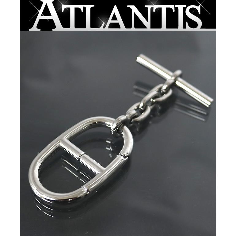 HERMES 銀座店 エルメス 美品 シェーヌダンクル キーリング ユニセックス シルバー 101636 | 